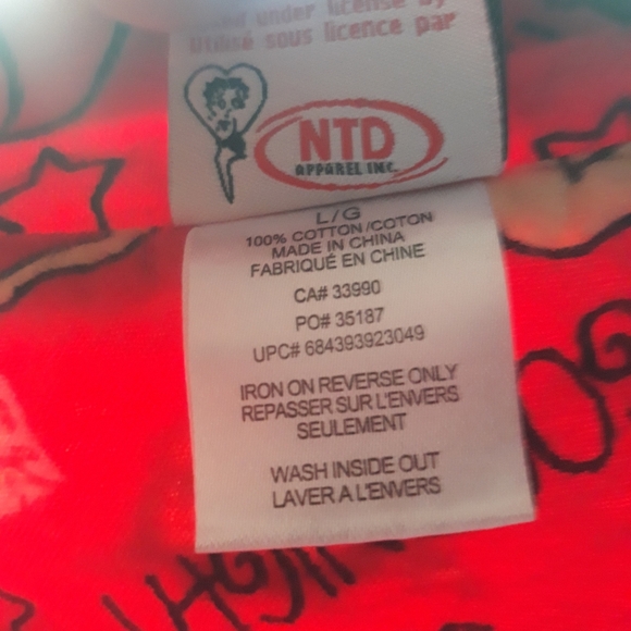 Betty Boop Pajama Shirt Womens - Picture 5 of 8